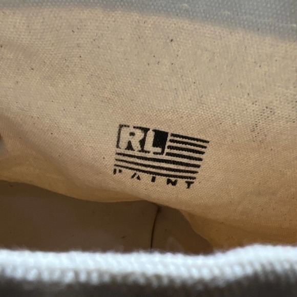 Vtg Ralph Lauren RL Paint Canvas leather strap tote bag RARE - Picture 3 of 7